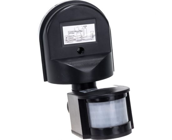 Инфракрасный датчик движения IN HOME ДД 008 12м, IP44, черный 4690612033822 