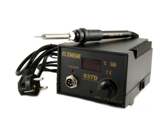 Цифровой паяльник с регулировкой температуры ELEMENT 937D 15288 
