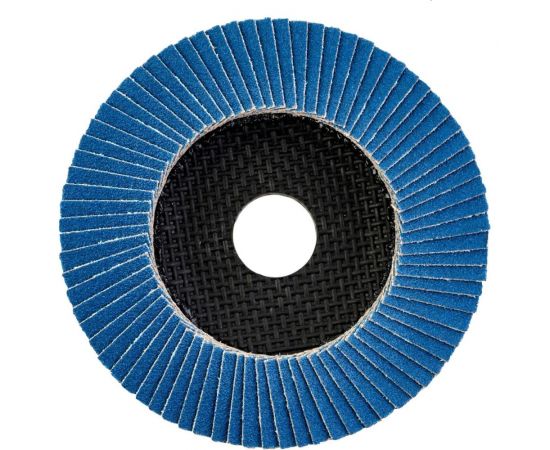 Круг лепестковый торцевой, угловой, цирконат 100% 125х22.2 мм, P-100 ABRAFORM AF-FLAP-CN-125-P100-ZR100 