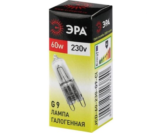 Галогенная лампа ЭРА G9 JCD 60 230V CL капсула, 60Вт, нейтральный, G9 C0027370 – изображение 2