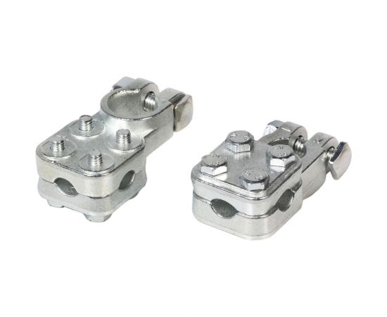 Клеммы АКБ StartVOLT в комплекте цинк, прижимная пластина для проводов до 75мм кв. SBT 019 – изображение 2