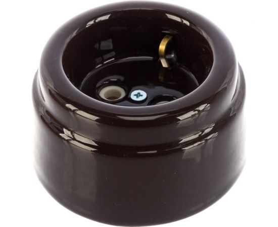 Керамическая розетка Interior Electric с/з, шоколад, серия АРБАТ РК004 – изображение 2