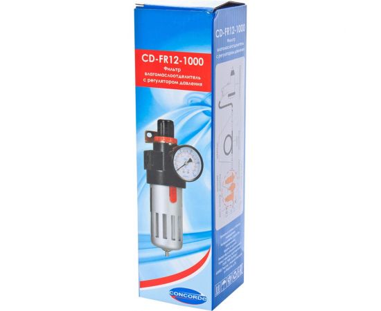 Фильтр влагомаслоотделитель с регулятором давления CD-FR12-1000 CONCORDE 6666740 – изображение 2