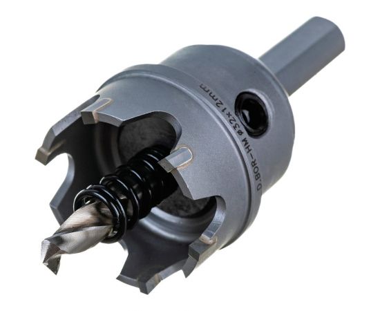 Коронка по металлу HM (32х12 мм; хвостовик 10 мм; комплект) D.BOR HS-HM-12-032-T – изображение 2