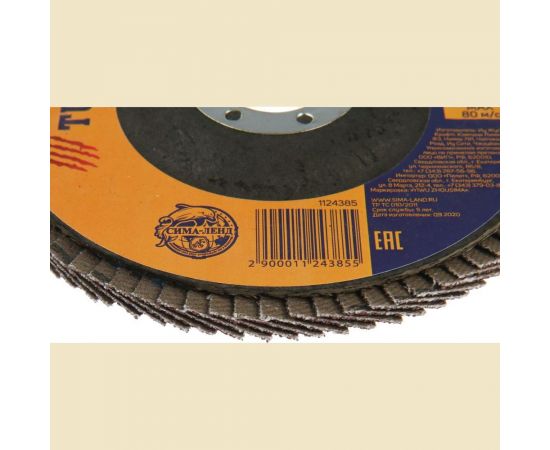 Круг лепестковый торцевой (125х22 мм; Р80) TUNDRA 1124385 – изображение 2