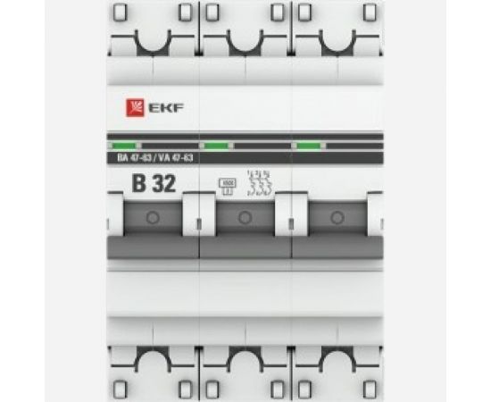 Автоматический выключатель EKF 3P 32А В 4,5kA ВА 47-63 PROxima SQmcb4763-3-32B-pro – изображение 3