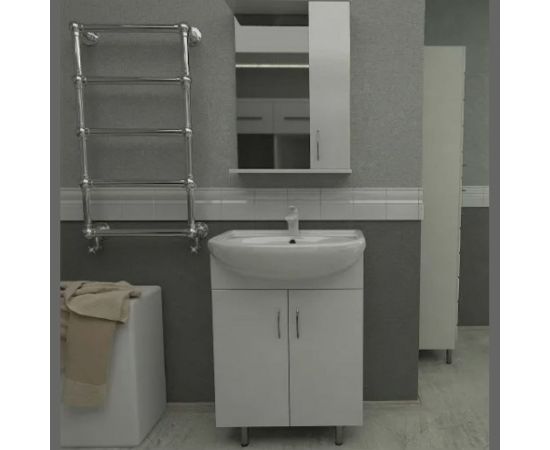 Универсальный зеркальный шкаф Orange Роса белый глянец Ro-50ZSW – изображение 3