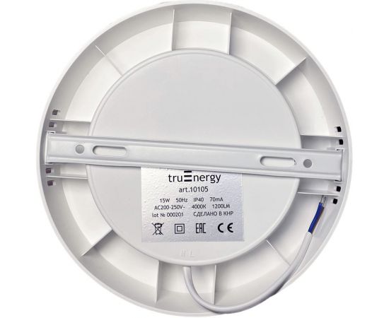 Светодиодный накладной светильник truEnergy круг 20w 4000k 1600lm d230мм белый пластик 10106 – изображение 4
