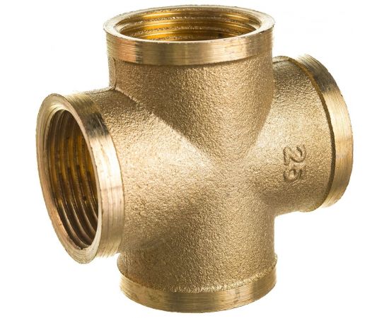 Крестовина LEXLINE 1 вн/вн/вн/вн., латунь 25 Украина 516616 