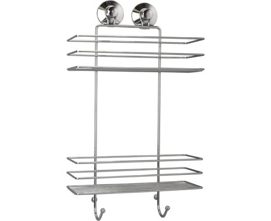 Полка Аквалиния присоска, 2 яруса, с крючками W3100-11 