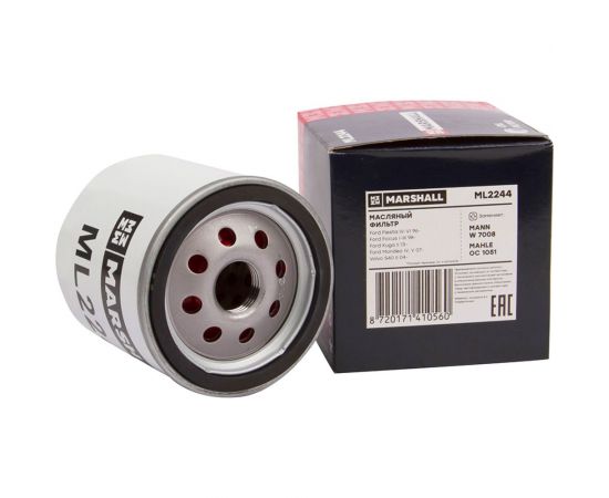 Фильтр масляный Ford Fiesta IV-VI 96- / Focus I-III 98- / Kuga II 13 / Mondeo IV, V 07- MARSHALL ML2244 