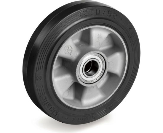 Колесо большегрузное под ось (160 мм; 500 кг, эластичная резина SYGMA/алюминий) Tellure Rota 721210 