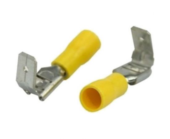 Изолированная клемма "мама"+"папа" 2в1 Nord-Yada 6.3мм+штекер-6.3мм 4-6кв.мм (желтая) 906331 