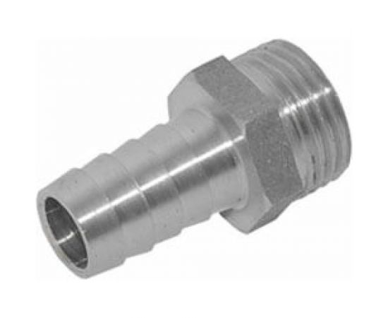 Штуцер (внешняя резьба 1/2"" - елочка 10 мм; латунь никелированная) SANTRADE 1428 