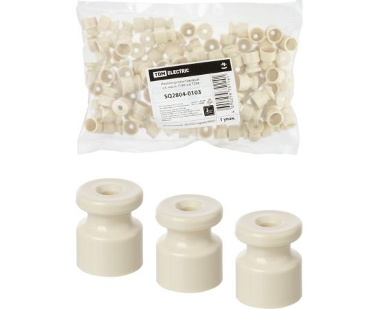 Изолятор TDM пластиковый, слоновая кость, 100 штук SQ2804-0103 