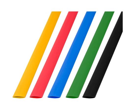 Набор термоусадочной трубки REXANT 8.0/4.0 мм, 1м, 5 цветов, 50 шт. 29-0158 