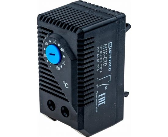 Термостат MEYERTEC MTK-CT0 1NO, монтаж на DIN-рейку, 250VAC, 10A арт. 00000079540 