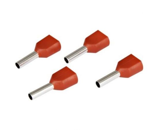 Штыревой втулочный двойной изолированный наконечник-гильза HLT Ншви2 0.75-8 мм красный упаковка 100 шт,084-04-060 4670042794272 