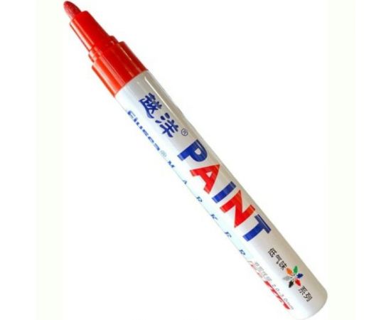 Маркер-краска Flysea по металлу Paint Marker FS-110 с наконечником (2-4 мм), красный FS-110-red – изображение 2