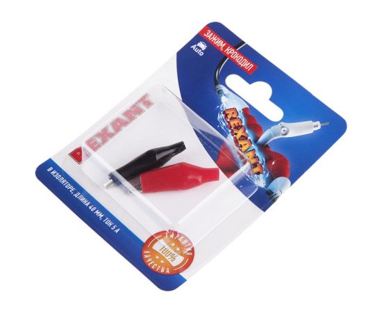 Зажим крокодил в изоляторе REXANT длина 40 мм, ток 5A, 2 шт. 06-0140-A2 – изображение 2