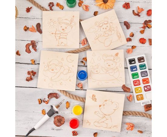 Доски для выжигания REXANT Мишка, 5шт. 12-0931 – изображение 2