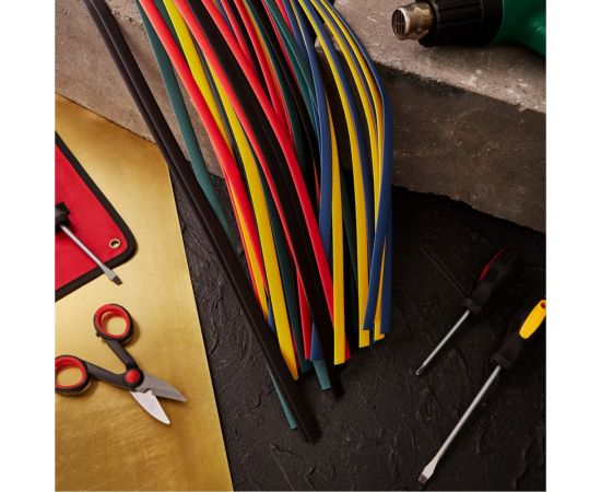 Набор термоусадочной трубки REXANT 8.0/4.0 мм, 1м, 5 цветов, 50 шт. 29-0158 – изображение 2