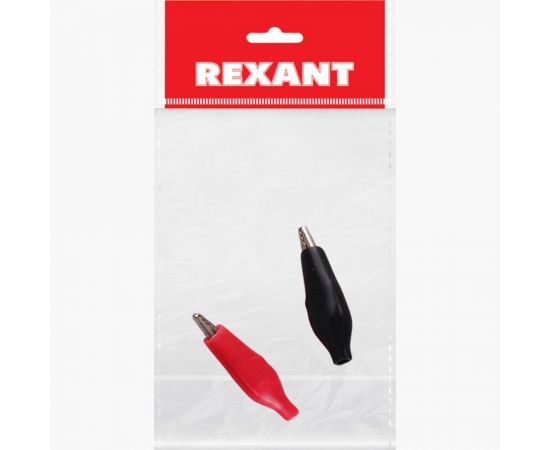 Зажим крокодил в изоляторе REXANT длина 46 мм, ток 5A, 2 шт 16-0002-9 – изображение 2