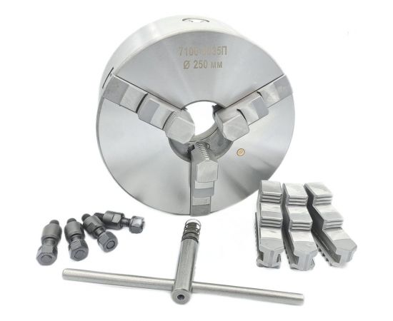 Патрон токарный 3-х кулачковый 250 мм TORNERI 7100-0035П 045385 – изображение 2