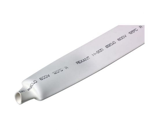 Термоусадочная трубка REXANT ТУТнг 20.0/10.0 мм, 1м, 10 шт, белая 22-0001 – изображение 2