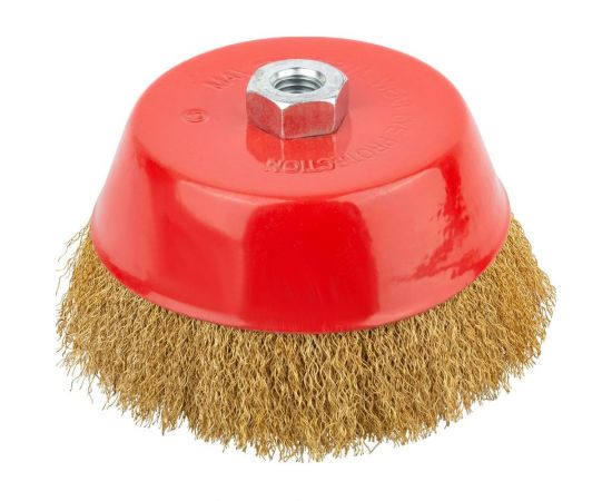 Чашечная латунированная корщетка Курс для УШМ 150 мм 39040 – изображение 2