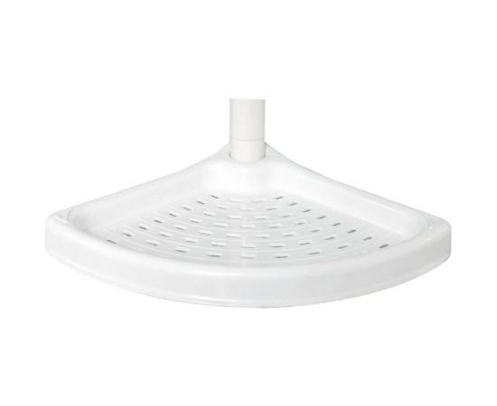 Угловая полка PRIMANOVA белая, трехярусная, с настенным креплением, полки 24.5x24.5 см, высота 90 M-N08-01 – изображение 3