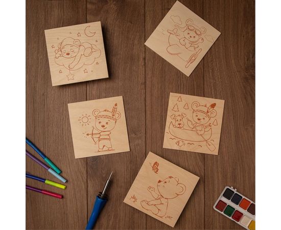 Доски для выжигания REXANT Мишка, 5шт. 12-0931 – изображение 3