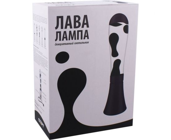 Декоративный настольный светильник-ночник СТАРТ ЛАВА -лампа 42 см черный – изображение 3
