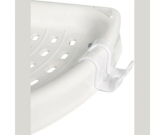 Угловая полка PRIMANOVA белая, трехярусная, с настенным креплением, полки 24.5x24.5 см, высота 90 M-N08-01 – изображение 4