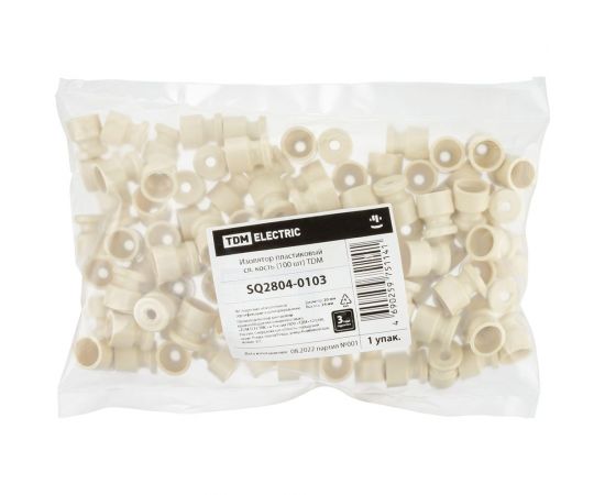 Изолятор TDM пластиковый, слоновая кость, 100 штук SQ2804-0103 – изображение 6
