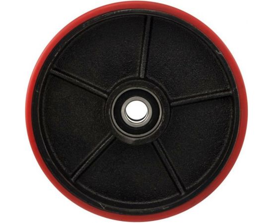 Колесо под гидроузел (200 мм; 400 кг; полиуретан/чугун; под ось 20 мм) Стелла-Техник 200P – изображение 6