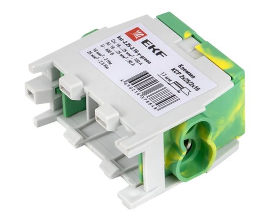 Распределительная клемма EKF КСР с двойным винтом 2x25/2x16 желто-зеленая PROxima ksr-2.25-2.16-y-green – изображение 6