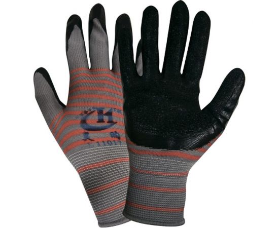 Нейлоновые перчатки с покрытием из вспененного каучука РемоКолор 13 класс вязки 24-2-131 