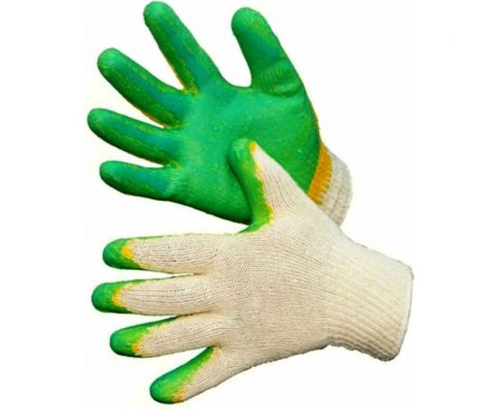 Хлопковые перчатки с двойным латексным покрытием Факел 10 пар 87467900 