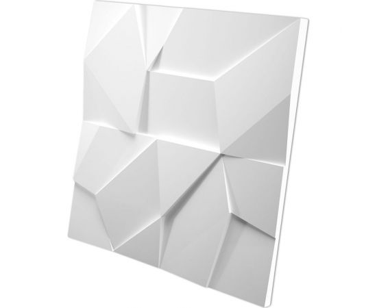 Стеновые 3д панели Artpole ROCK (гипсовые; белые; 600x600 мм; 1 шт; 0.36 кв. м) M-0063 