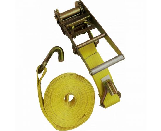 Стяжной ремень с крюками для крепления груза АБСОЛЮТ 5,0/10,0 т, L=2 м, ширина ленты 75 мм 7930121031948 