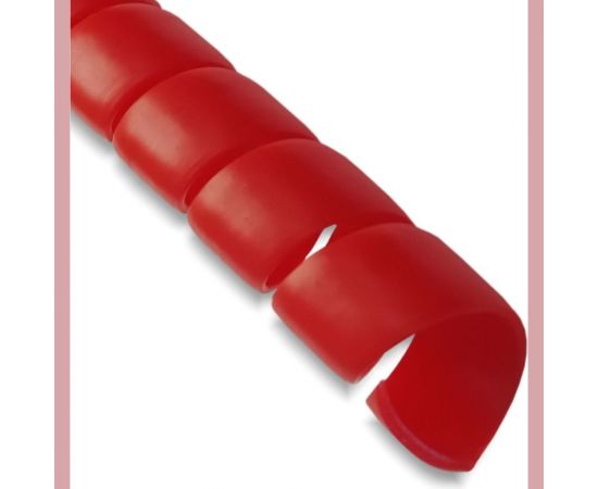 Спиральная пластиковая защита SG PARLMU -32-F13, полипропилен, размер 32, плоская поверхность, цвет красный, длина 1 м PR0300700 