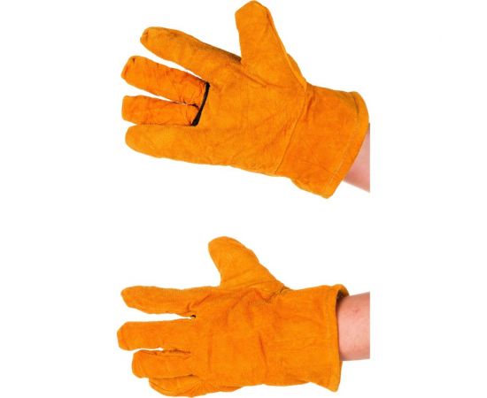 Спилковые утепленные искусственным мехом перчатки РемоКолор 24-2-119 