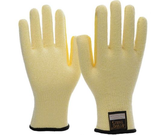 Трикотажные порезостойкие перчатки Nitras TAEKI, желтые, класс 10G, р.10, 5 пар 6750-105 