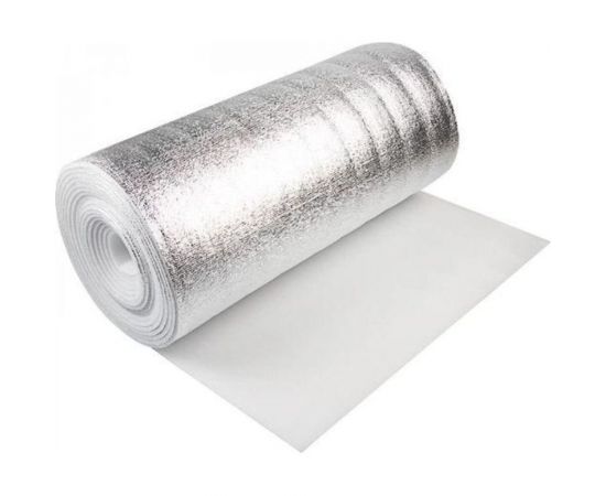 Вспененный полиэтилен ламинированный лавсаном КОРДЛЕНД рулон 1,2x15 м толщина 10 мм NPE-00003 