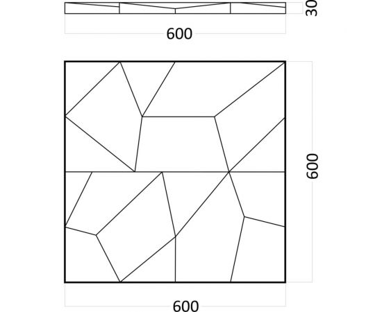 Стеновые 3д панели Artpole ROCK (гипсовые; белые; 600x600 мм; 1 шт; 0.36 кв. м) M-0063 – изображение 11