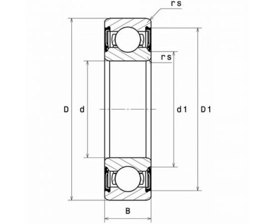 Радиальный шарикоподшипник НСН 6001-2RS – изображение 3