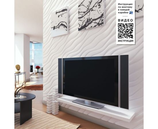 Стеновые панели 3D Artpole VELVET (гипсовые; белые; 600x600 мм; 1 шт; 0,36 кв.м) M-0037 – изображение 4