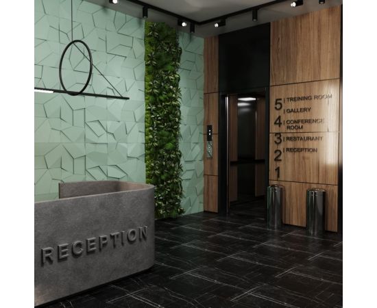 Стеновые 3д панели Artpole ROCK (гипсовые; белые; 600x600 мм; 1 шт; 0.36 кв. м) M-0063 – изображение 6