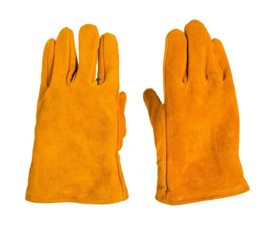 Спилковые краги Gigant утепленные искусственнм мехом, желтые, 60 пар GHG-10-2 